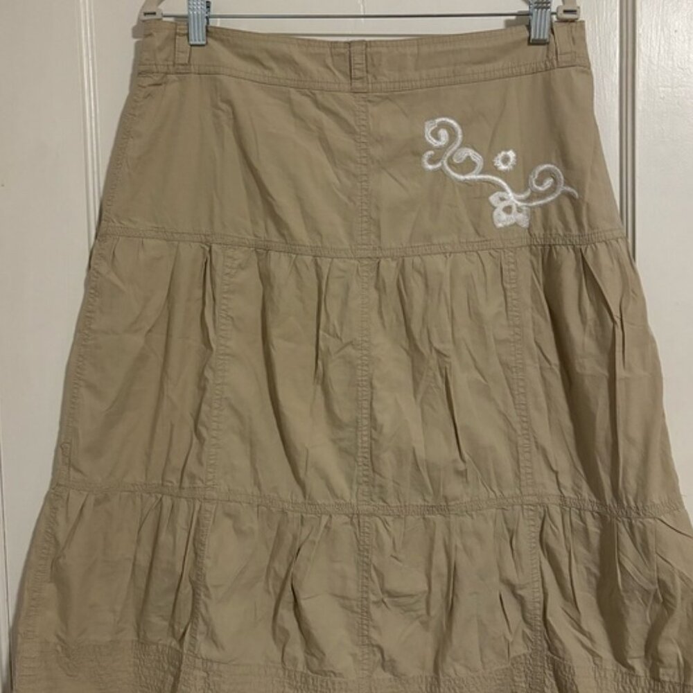 Cato Tan and Cream Maxi Skirt